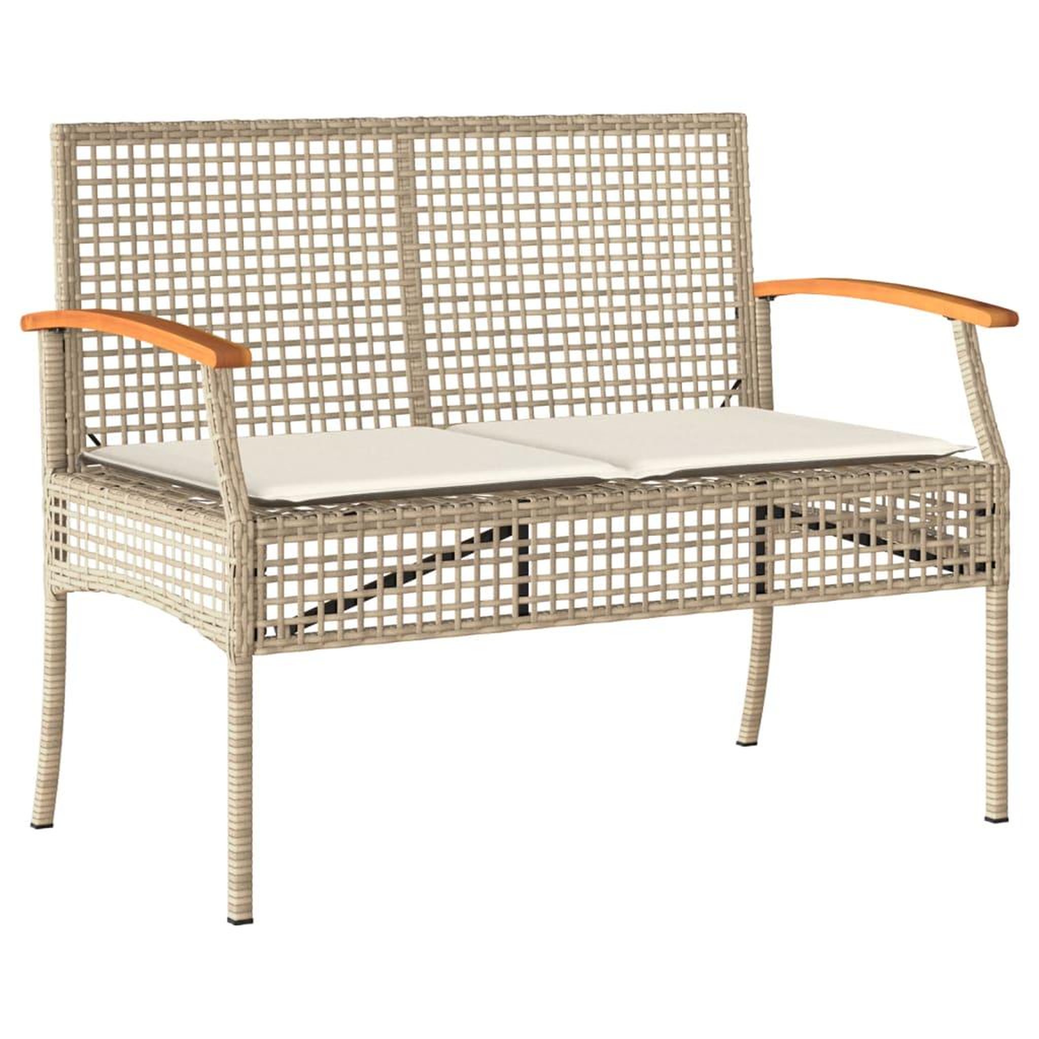 Voir la diapositive 5 : VIDAXL Ensemble a manger de jardin avec coussins 5pcs Beige poly rotin