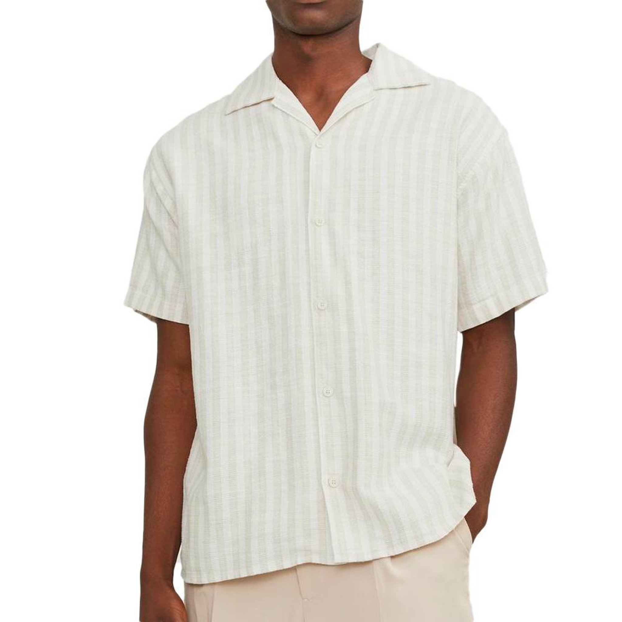 Voir la diapositive 1 : Jack & Jones Chemisette Rayures /Beige Homme Jack & Jones Cabana