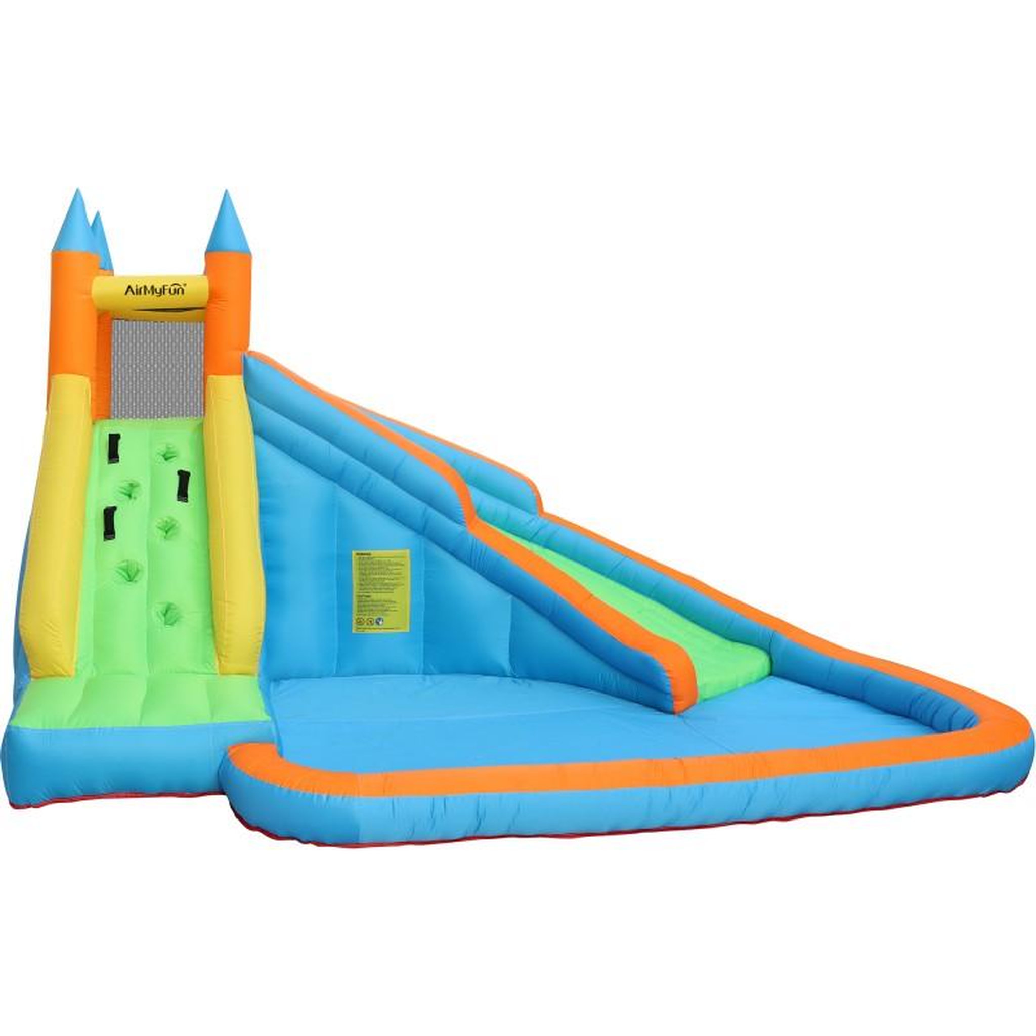 Voir la diapositive 4 : AIRMYFUN Château Aquatique Gonflable pour enfants 4m - Aire de jeux avec Escalade, Tobbogan et Piscine - Aqua Park