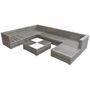Voir la diapositive 3 : VIDAXL Salon de jardin 8 pcs avec coussins Resine tressee Gris
