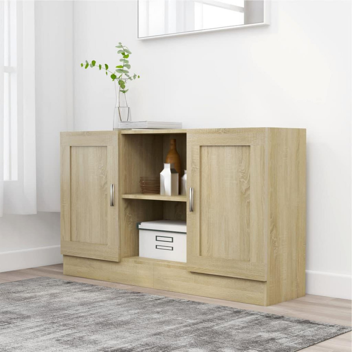 VIDAXL Buffet Chene sonoma 120x30,5x70 cm Bois d'ingenierie