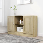 VIDAXL Buffet Chene sonoma 120x30,5x70 cm Bois d'ingenierie