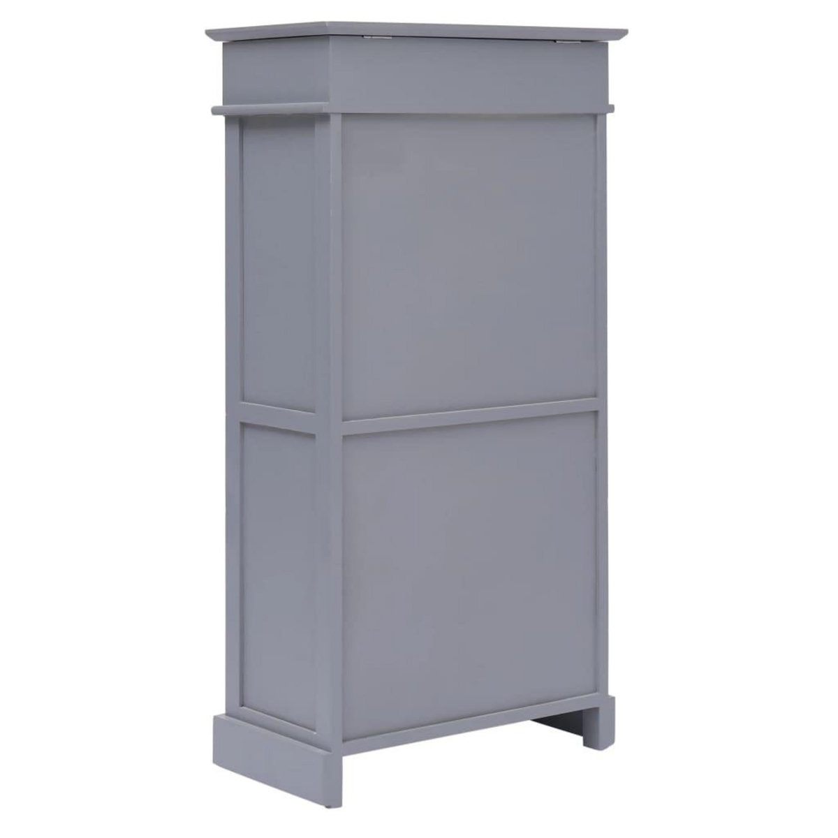 VIDAXL Armoire a chaussures Gris 50 x 28 x 98 cm Bois de Paulownia
