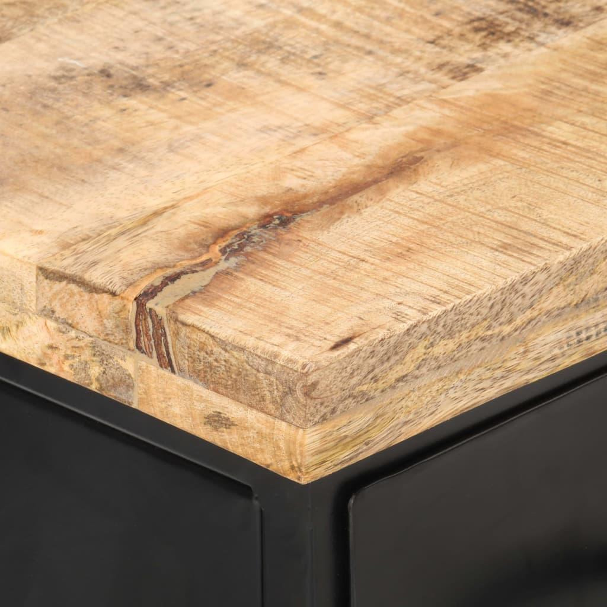 Voir la diapositive 5 : VIDAXL Meuble tv 90x30x41 cm bois de manguier brut