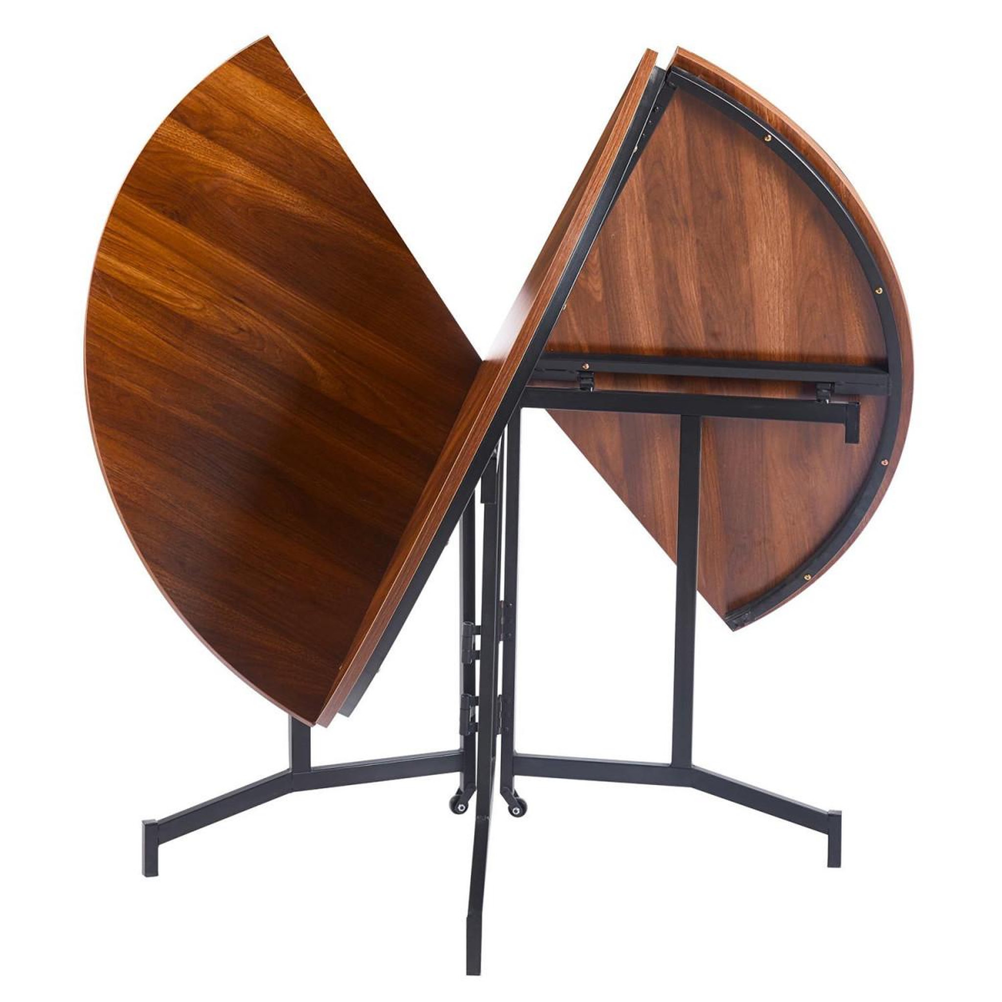 Voir la diapositive 3 : Paris Prix Table ronde pliable  colio  120cm noisette