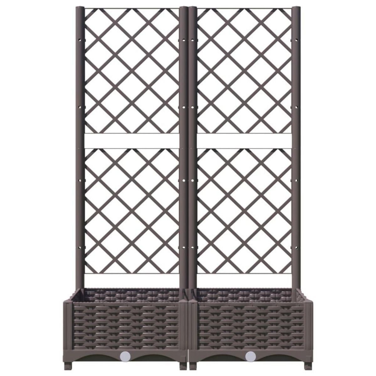 VIDAXL Jardiniere avec treillis Marron 80x40x121,5 cm PP