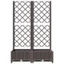Voir la diapositive 4 : VIDAXL Jardiniere avec treillis Marron 80x40x121,5 cm PP