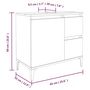 Voir la diapositive 6 : VIDAXL Armoire de salle de bain noir 65x33x60 cm bois d'ingenierie