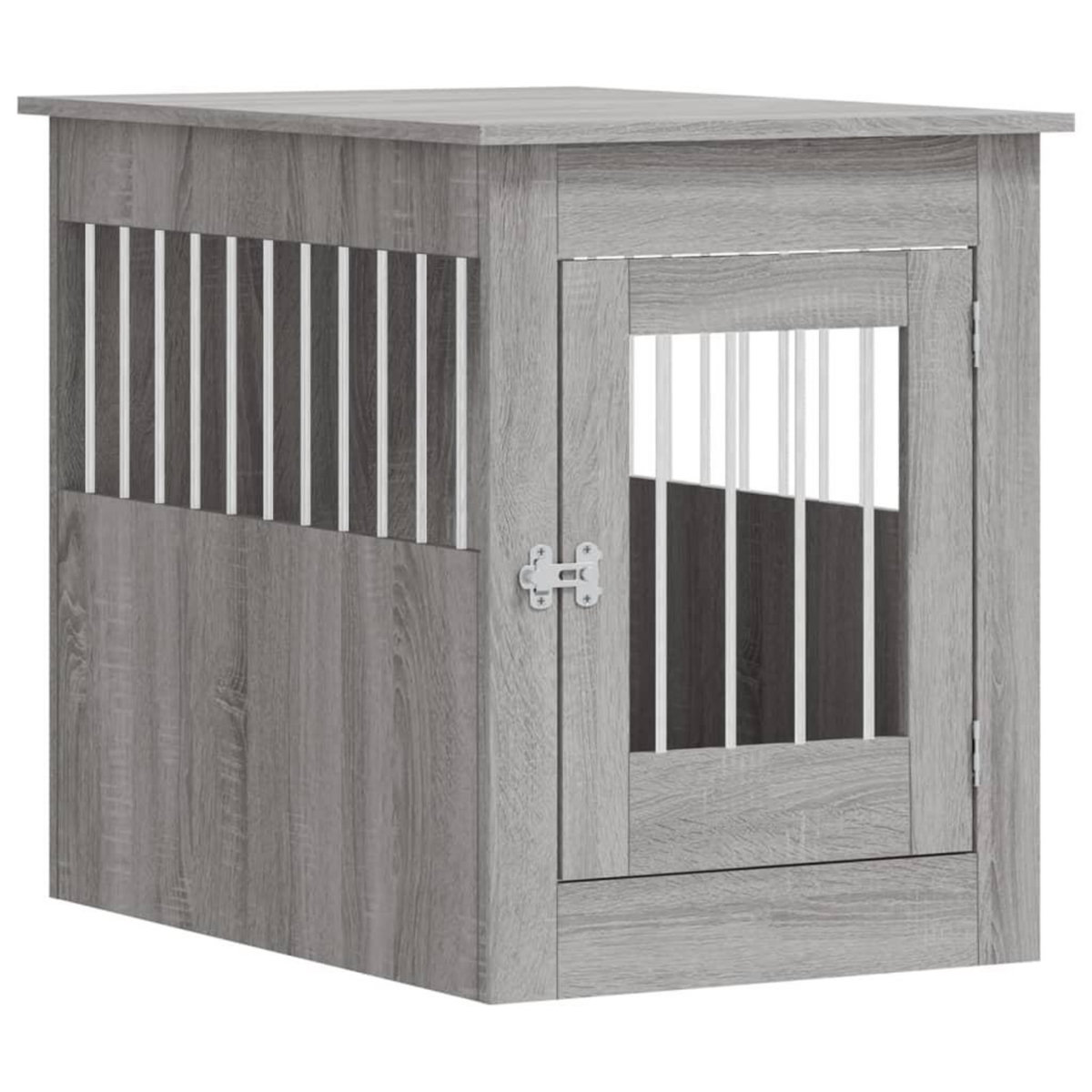 VIDAXL Meuble de cage pour chiens sonoma gris 55x80x68 cm