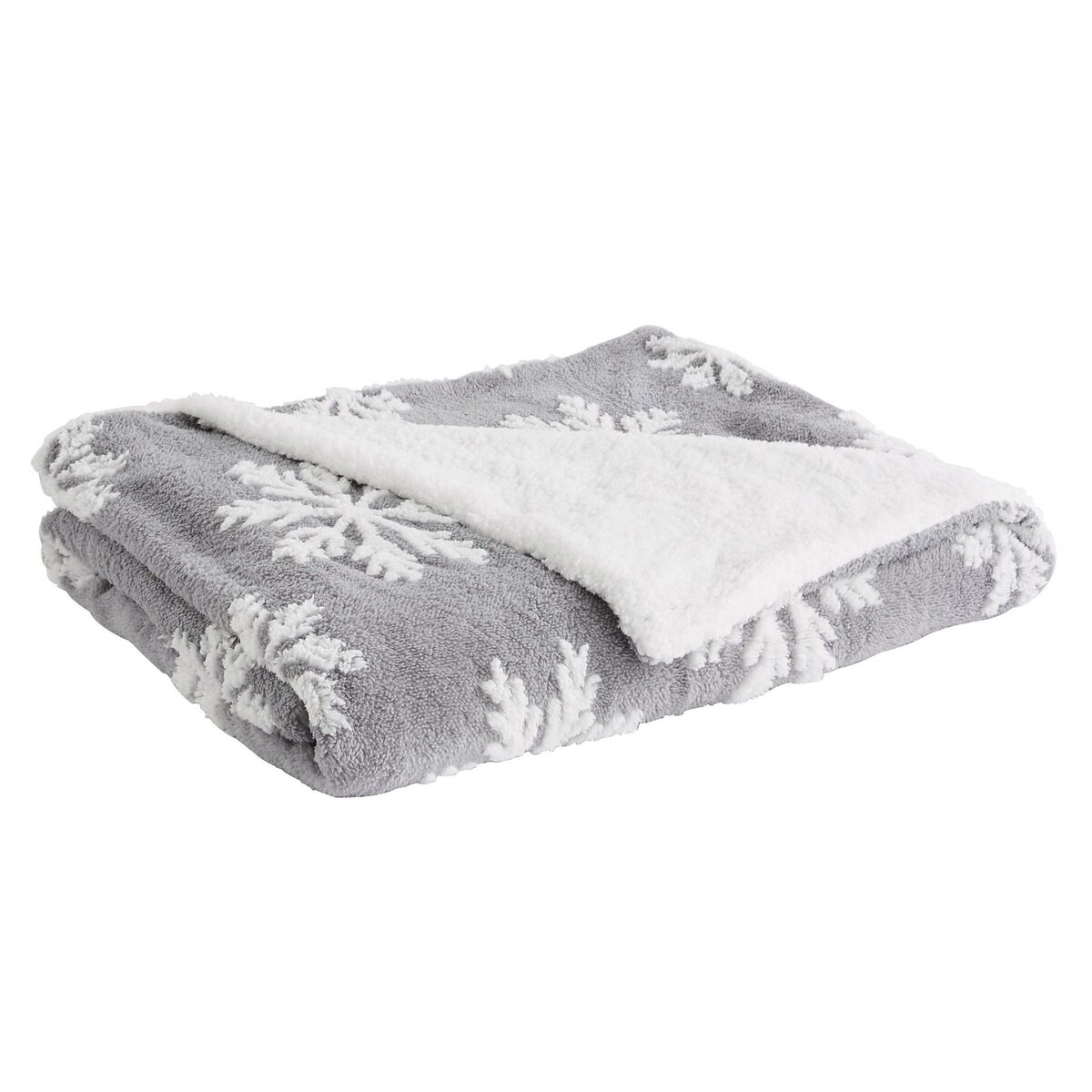 ACTUEL Plaid fantaisie double face en polyester 250g/m²  FLOCON