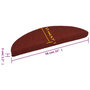 Voir la diapositive 6 : VIDAXL Tapis autoadhesifs de marches 10 pcs Rouge 56x17x3cm Aiguillete