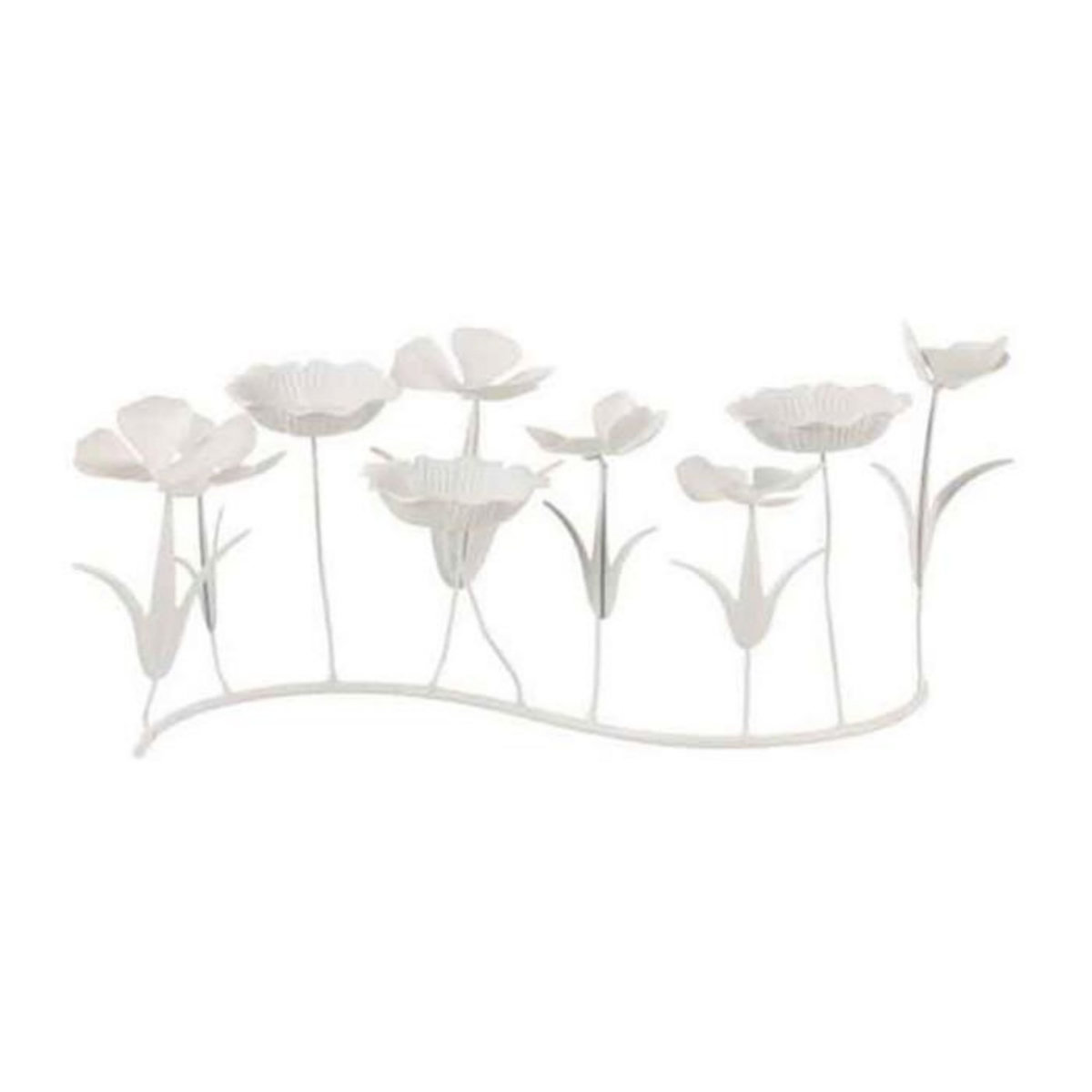 Paris Prix Photophore Design  Bougies Fleurs  44cm Blanc
