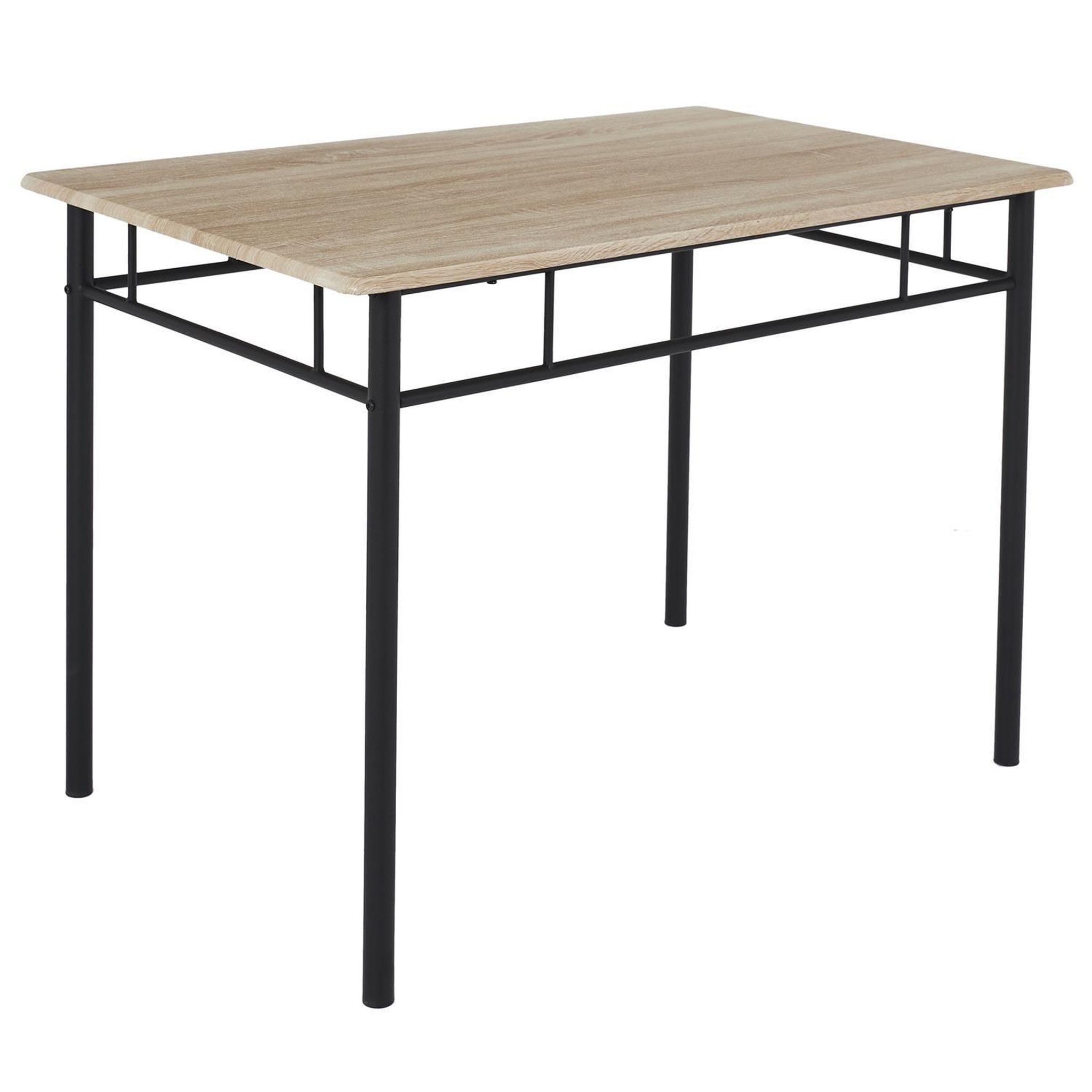 Voir la diapositive 4 : The Home Deco Factory Ensemble table à manger et 4 chaises kalo - marron et noir