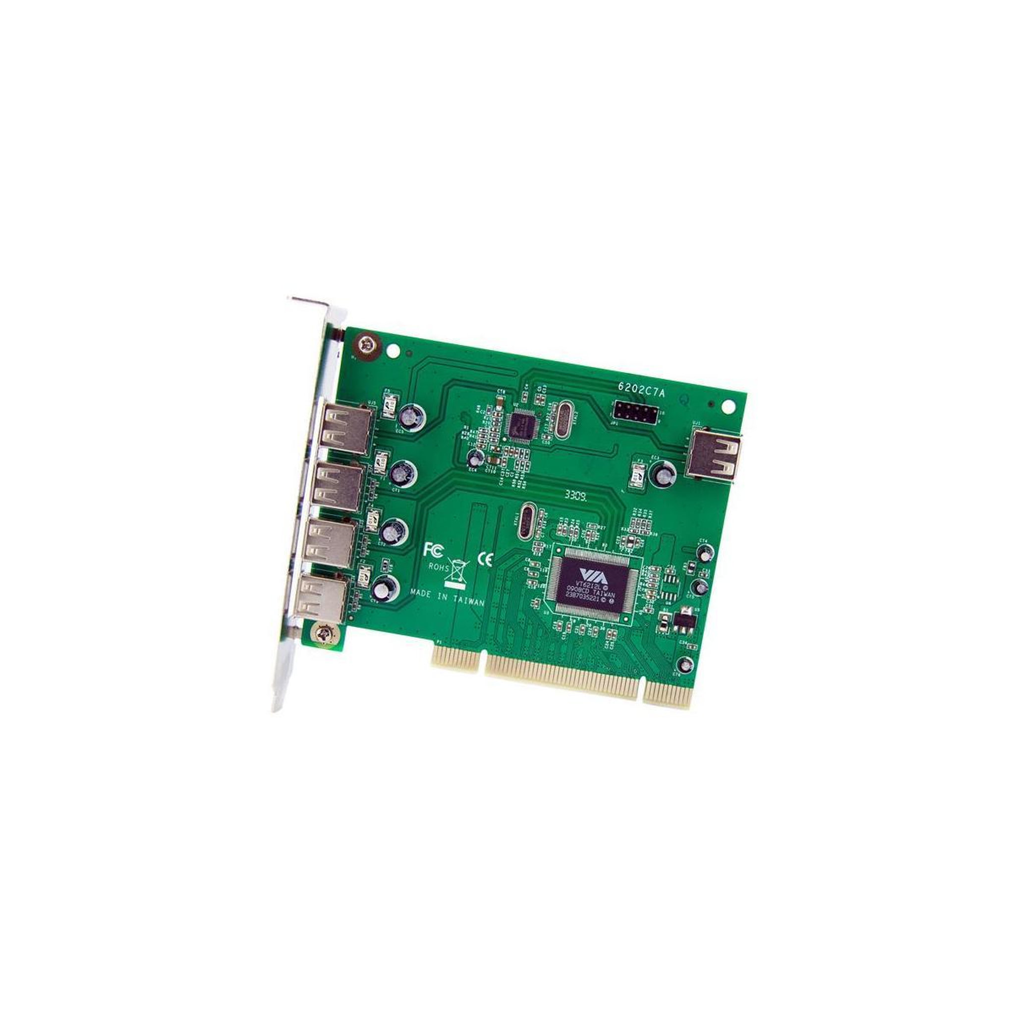 Voir la diapositive 3 : Startech StarTech.com Carte Adaptateur PCI vers 7 Ports USB 2.0 - Interne Externe