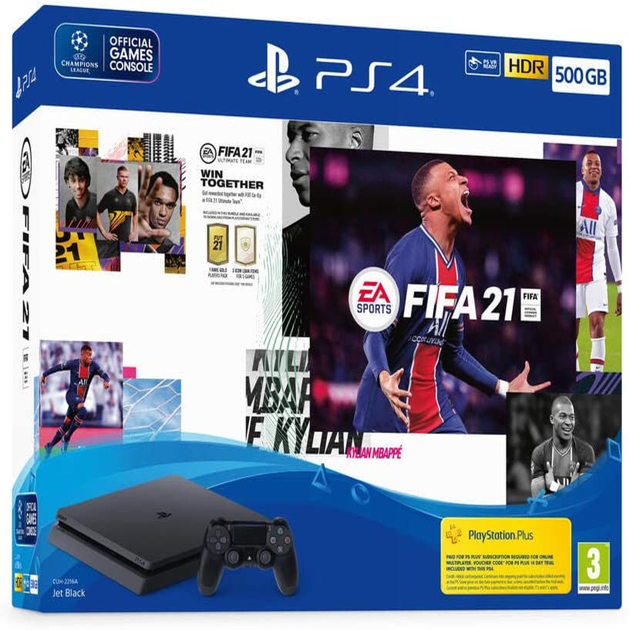 Voir la diapositive 1 : Console PS4 500Go + Fifa 21