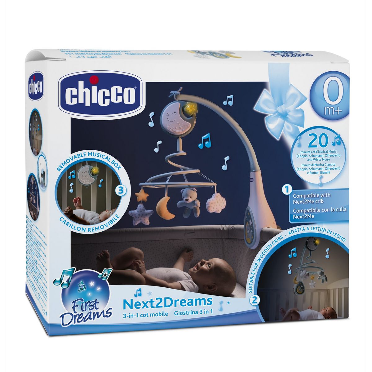CHICCO Next2Dreams - Mobile musical bleu first dreams - Bleu