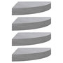 Voir la diapositive 2 : VIDAXL Etageres d'angle murales 4 pcs Gris beton 35x35x3,8 cm MDF
