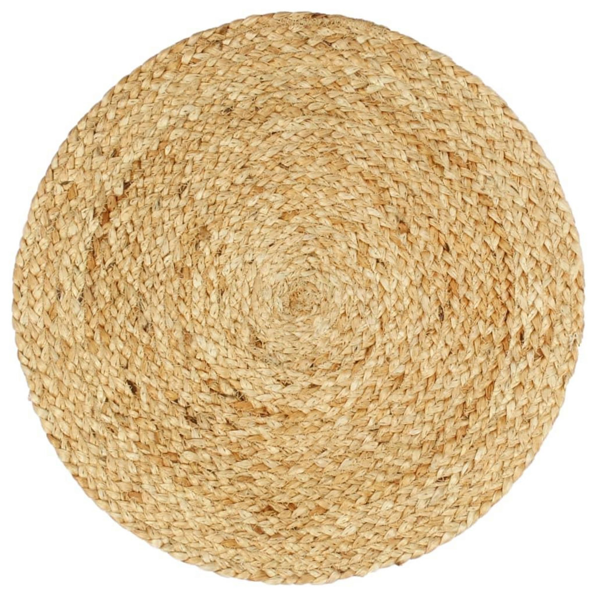 VIDAXL Napperons 6 pcs Naturel Plain 38 cm Rond Jute