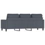 Voir la diapositive 5 : VIDAXL Canape a 3 places Gris fonce 180 cm Velours