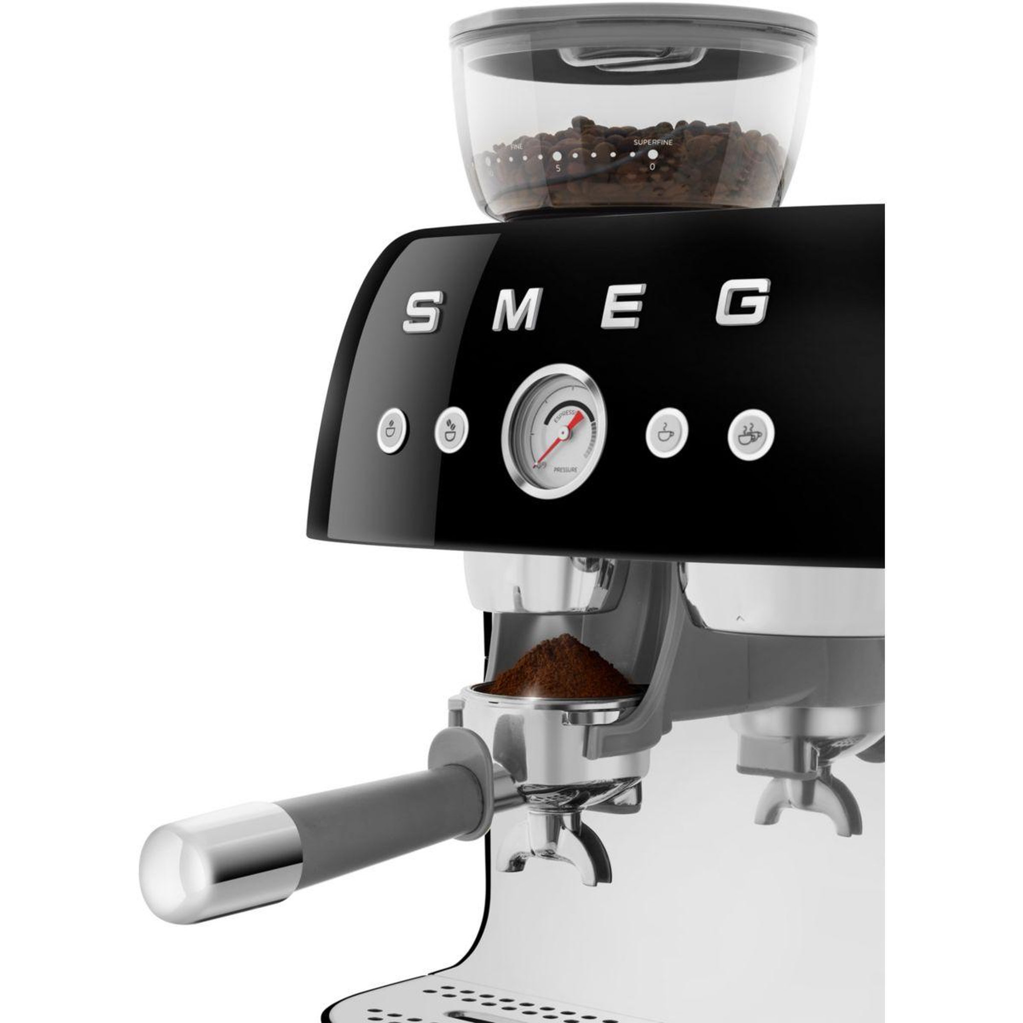Voir la diapositive 5 : SMEG Expresso broyeur egf03bleu black