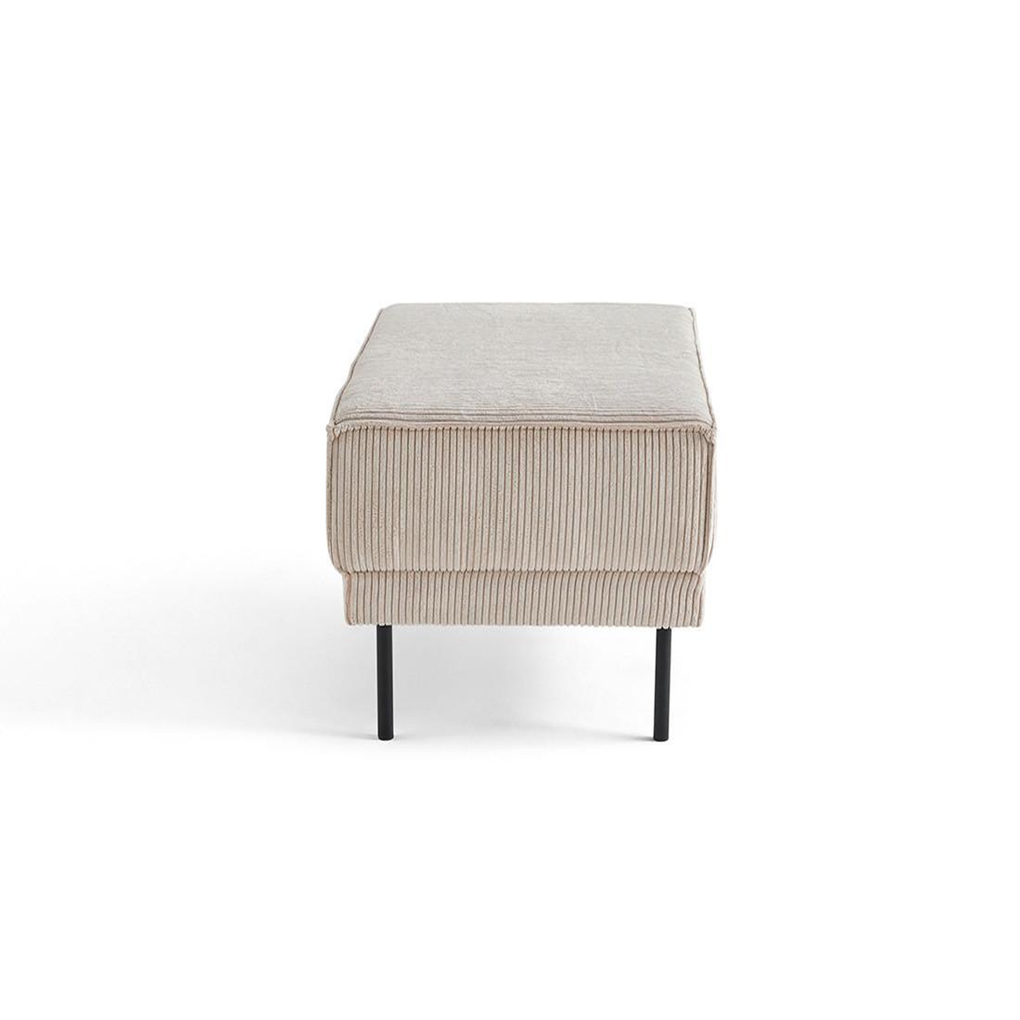 Voir la diapositive 3 : BEST MOBILIER Charlie - pouf - pieds hauts - en velours côtelé