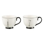 Paris Prix Lot de 2 Mugs en Céramique  Après-Ski  45cl Blanc