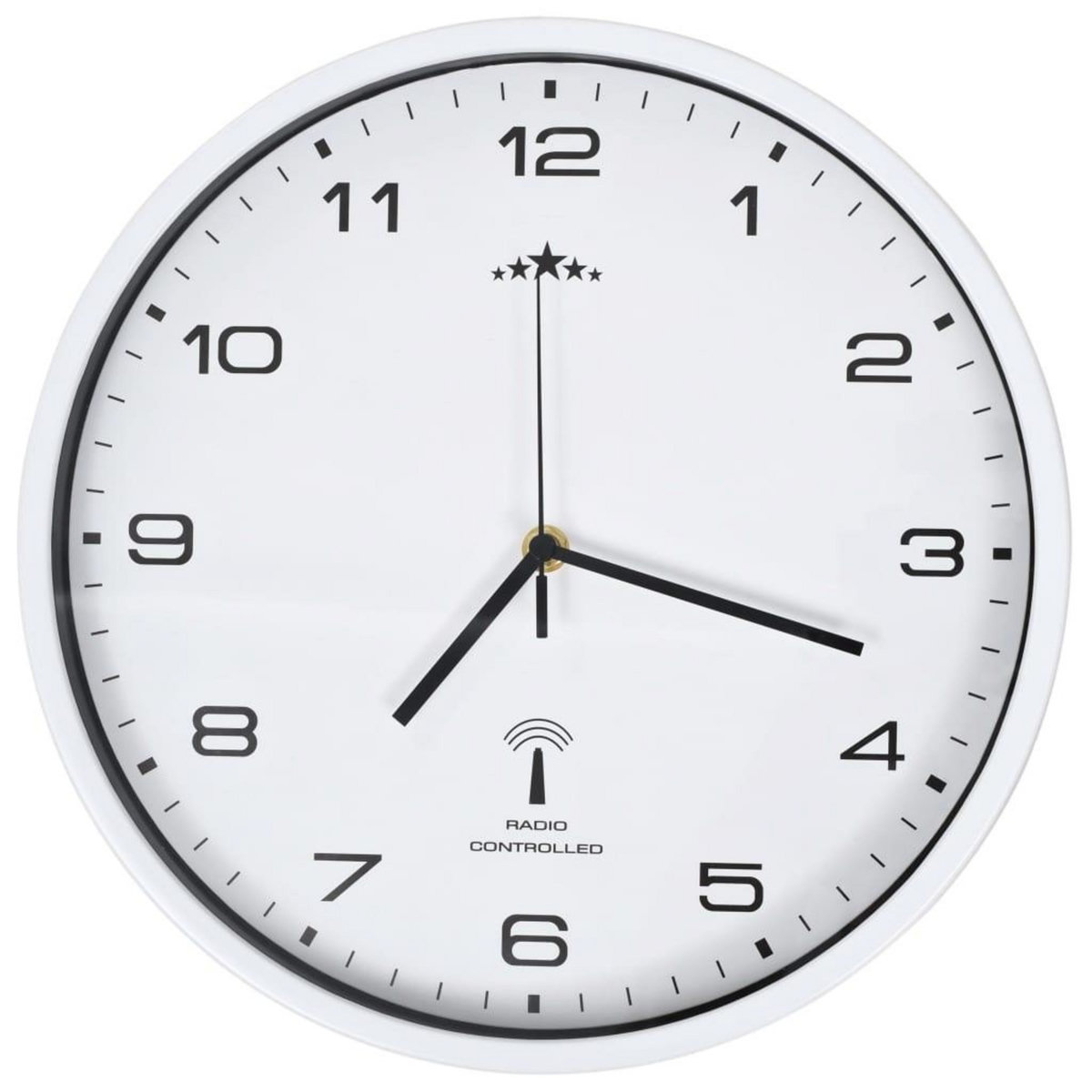 VIDAXL Horloge murale radioguidee avec mouvement a quartz 31 cm Blanc