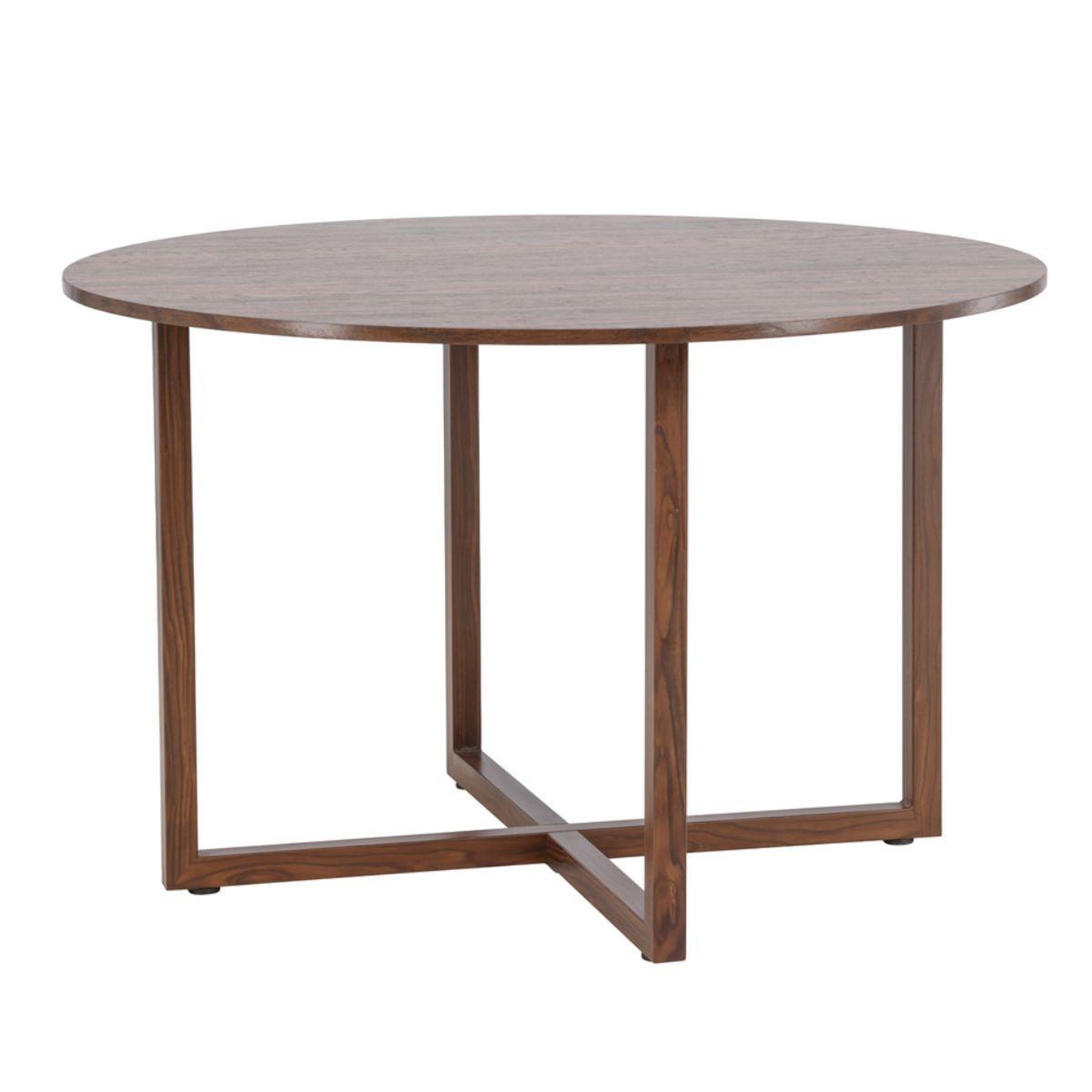 Paris Prix Table à manger ronde  durango  120cm noyer