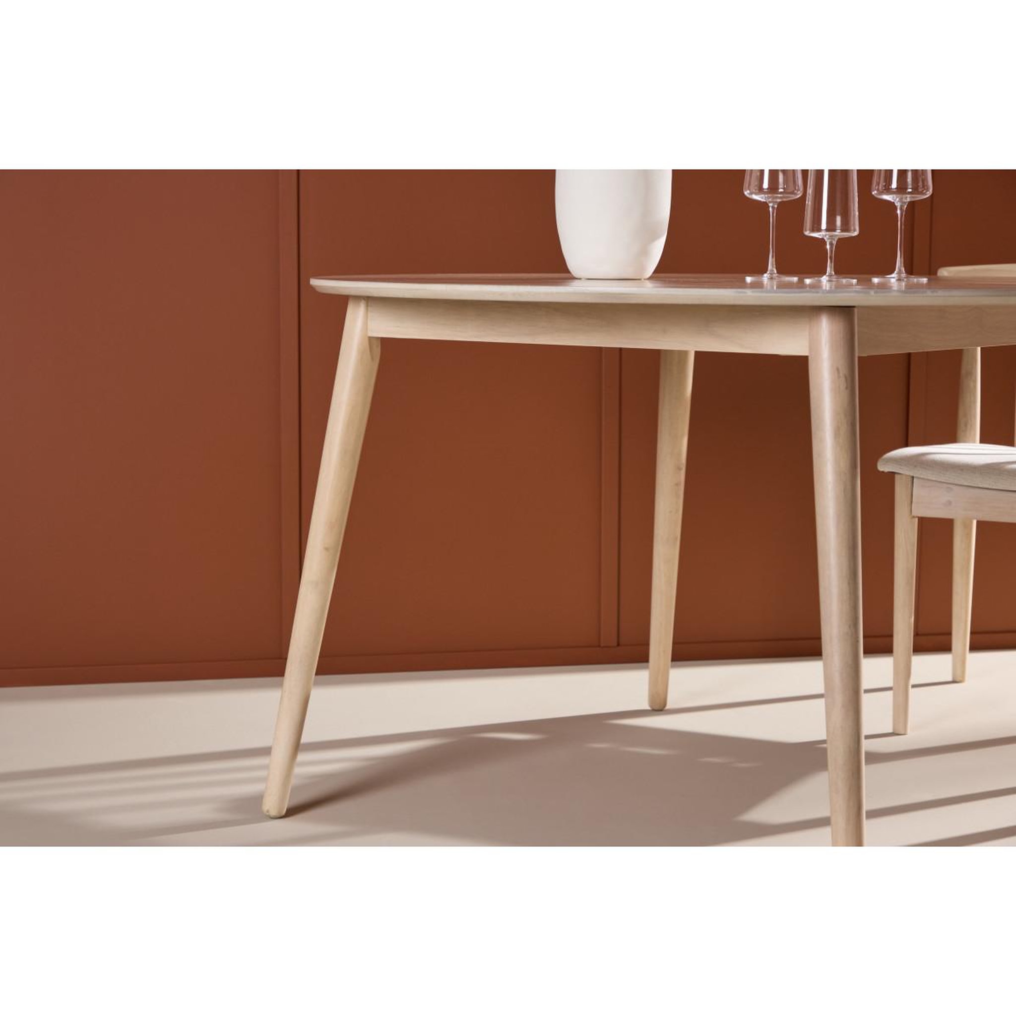 Voir la diapositive 6 : Paris Prix Table à manger ronde  flora  120cm naturel