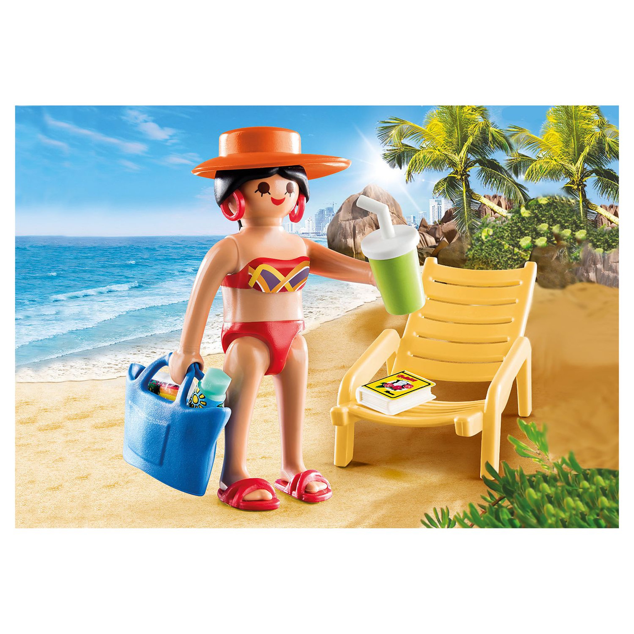 Voir la diapositive 3 : PLAYMOBIL 70300 - Spécial Plus - Vacancière avec transat