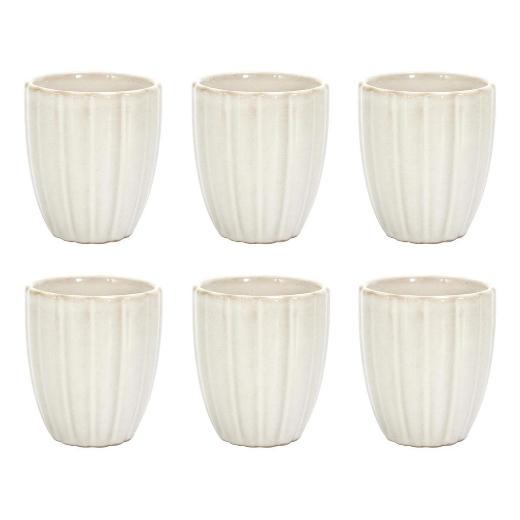 The Home Deco Factory Lot de 6 tasses à café  vlora  12cl beige