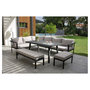 Voir la diapositive 3 : DCB GARDEN Salon de jardin 9 personnes en aluminium anthracite ANTALYA