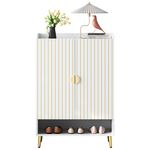 MERAX Meuble à chaussures 12 paires blanc mdf