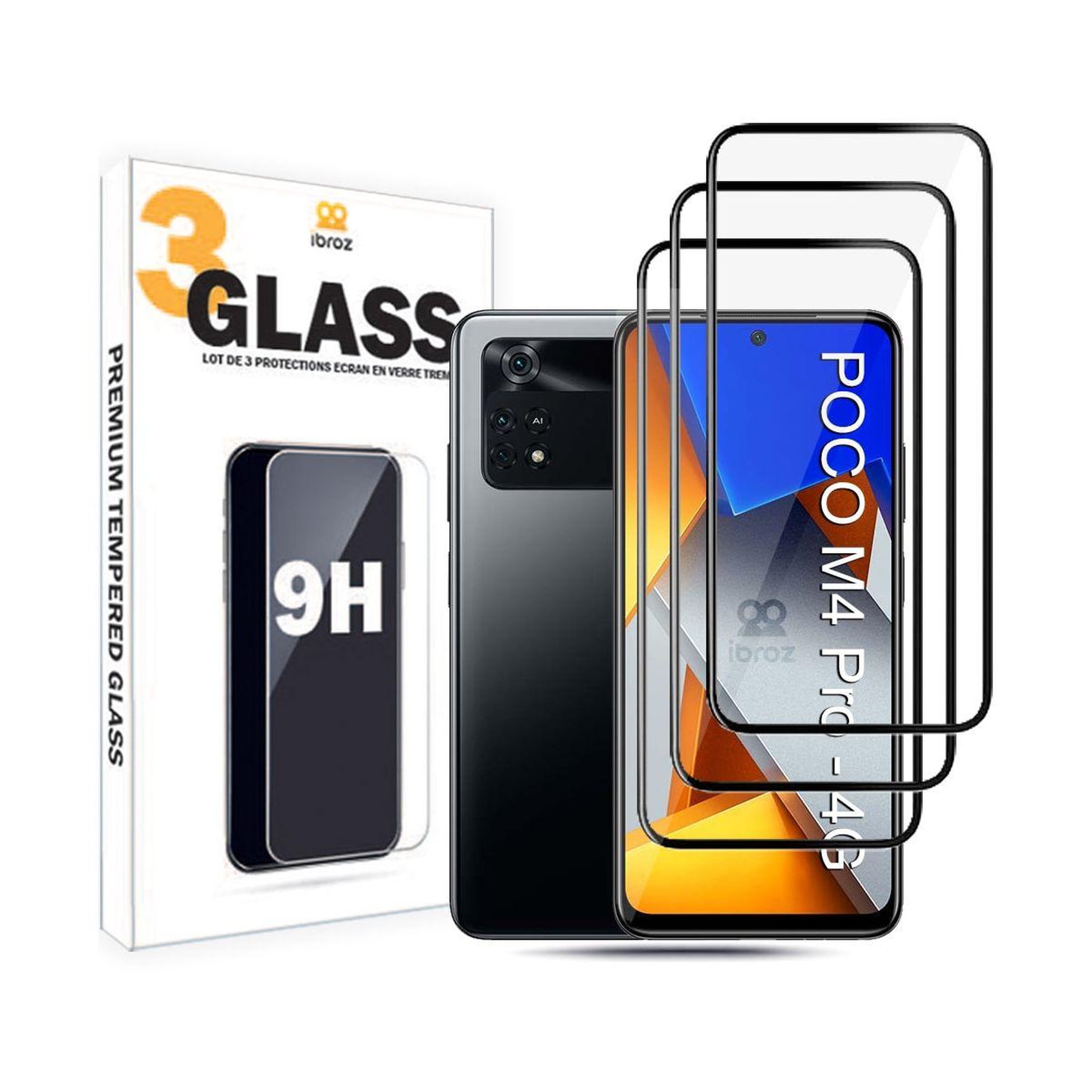 IBROZ Protège écran xiaomi poco m4 pro 4g x3