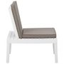 Voir la diapositive 3 : VIDAXL Chaise de salon de jardin avec coussin Plastique Blanc