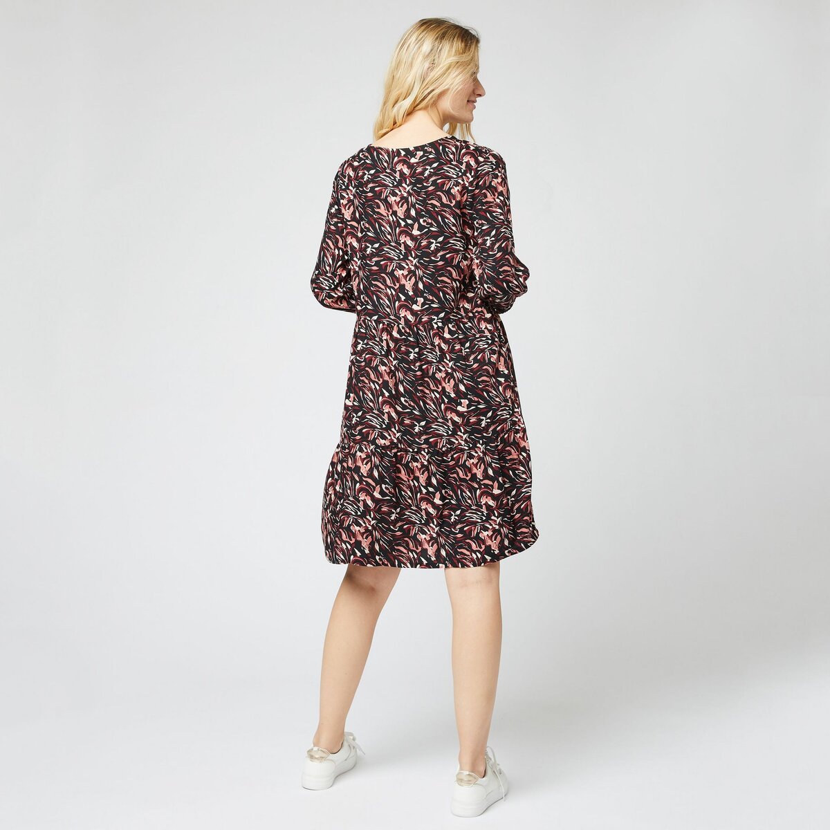 IN EXTENSO Robe noir imprimé animal femme
