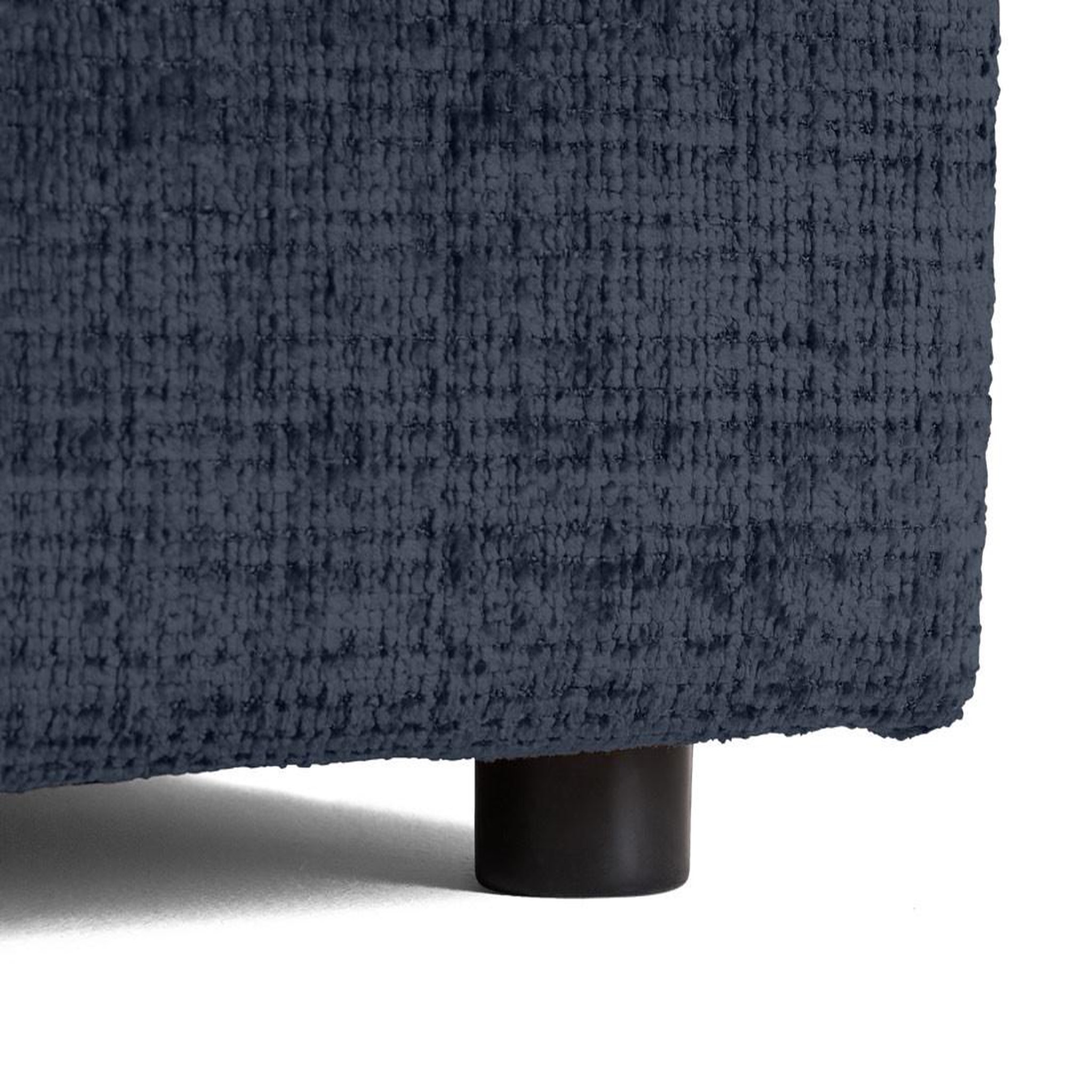 Voir la diapositive 5 : BEST MOBILIER Collins - canapé droit 4 places avec double méridienne - assise profonde - en velours texturé