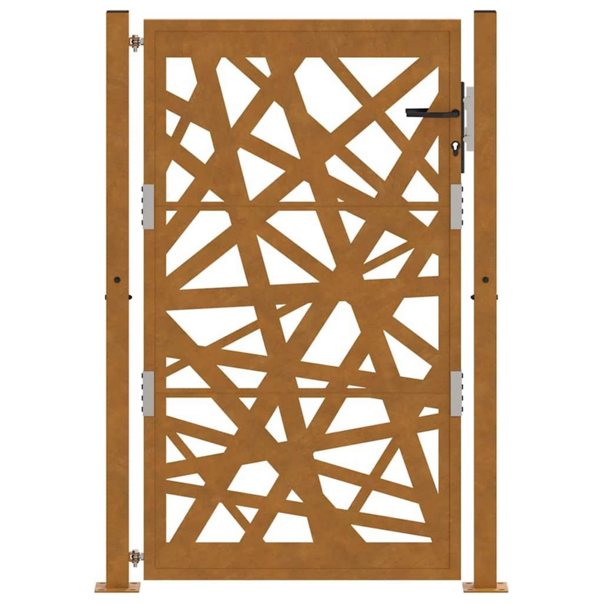 VIDAXL Porte de jardin acier resistant aux intemperies design lumiere