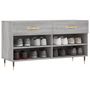 Voir la diapositive 3 : VIDAXL Banc a chaussures sonoma gris 102x35x55 cm bois d'ingenierie