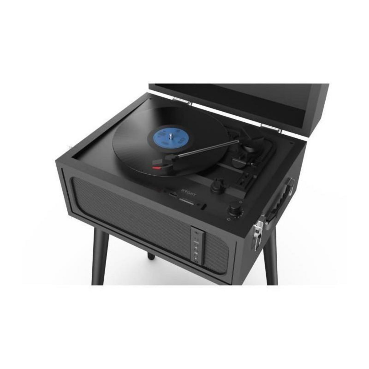 RYGHT Platine Vinyle sur pieds RYGHT ALTO - Noir - Enceinte bluetooth intégrée
