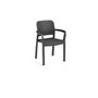 Voir la diapositive 2 : Keter Lots de 6 Fauteuils monoblocs coloris graphite - empilables en resine de synthese - imitation rotin tresse - ALLIBERT BY KETER -