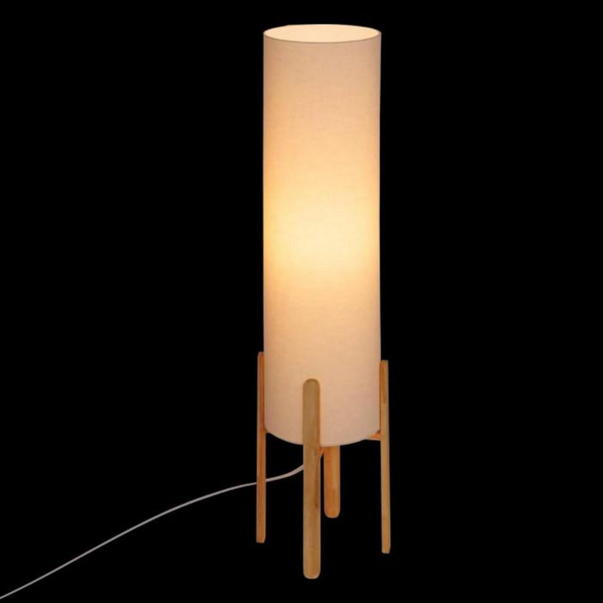 ATMOSPHERA Lampadaire en Bois  Rafa  107cm Beige