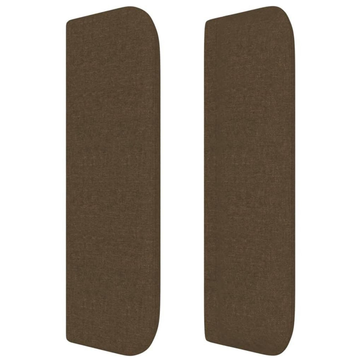 VIDAXL Tete de lit avec oreilles Marron Fonce 147x16x78/88 cm Tissu