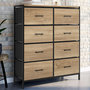 Voir la diapositive 2 : ID MARKET Commode 8 tiroirs en tissu UTAH 80 cm meuble de rangement design industriel