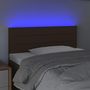 Voir la diapositive 3 : VIDAXL Tete de lit a LED Marron Fonce 90x5x78/88 cm Tissu