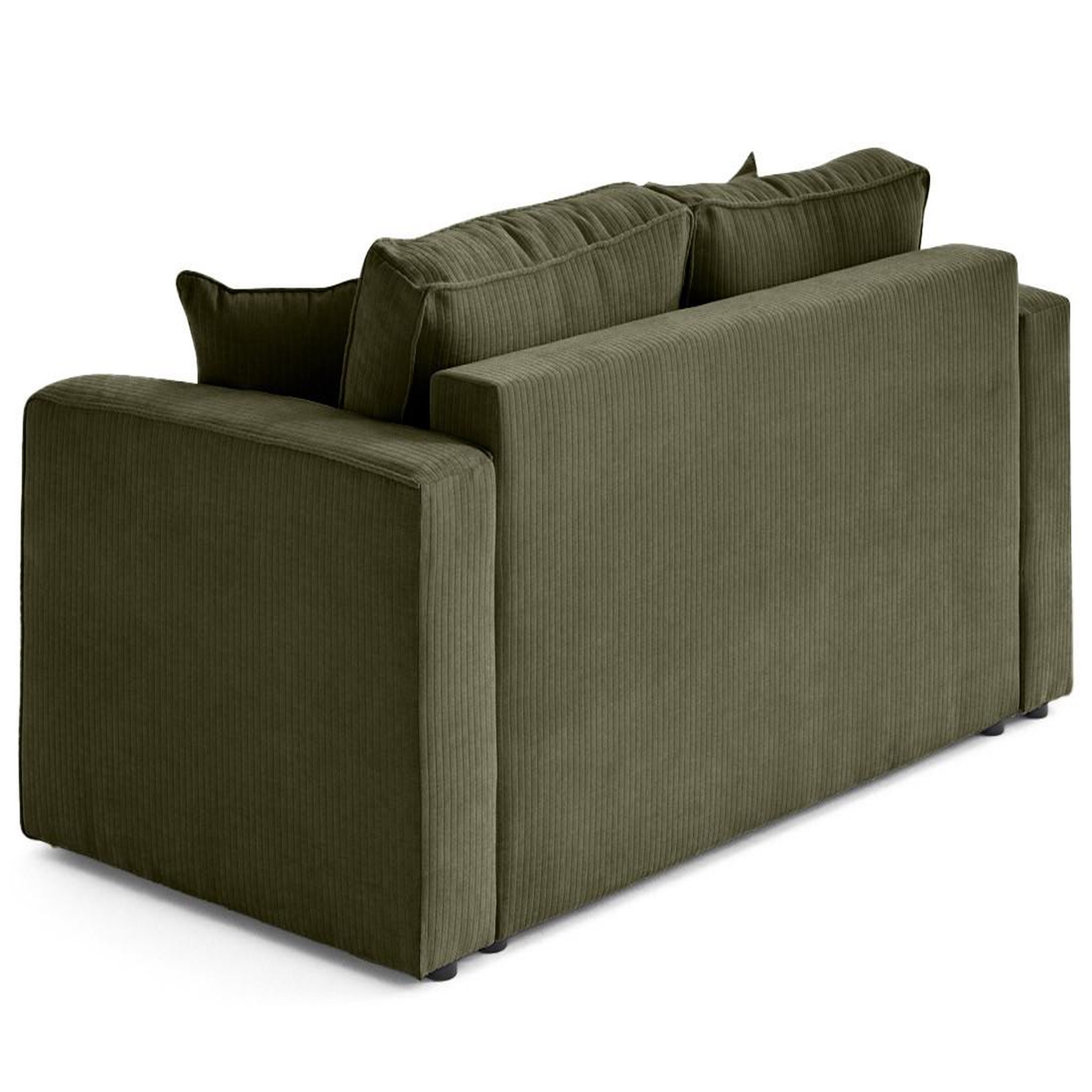 Voir la diapositive 6 : BEST MOBILIER Topaze - canapé droit 2 places en velours côtelé plat