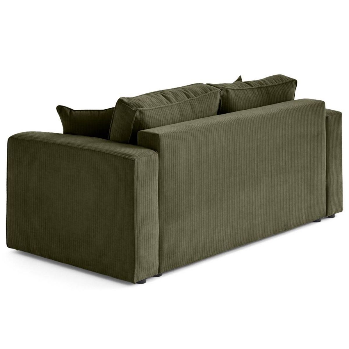 BEST MOBILIER Topaze - canapé droit 2 places en velours côtelé plat