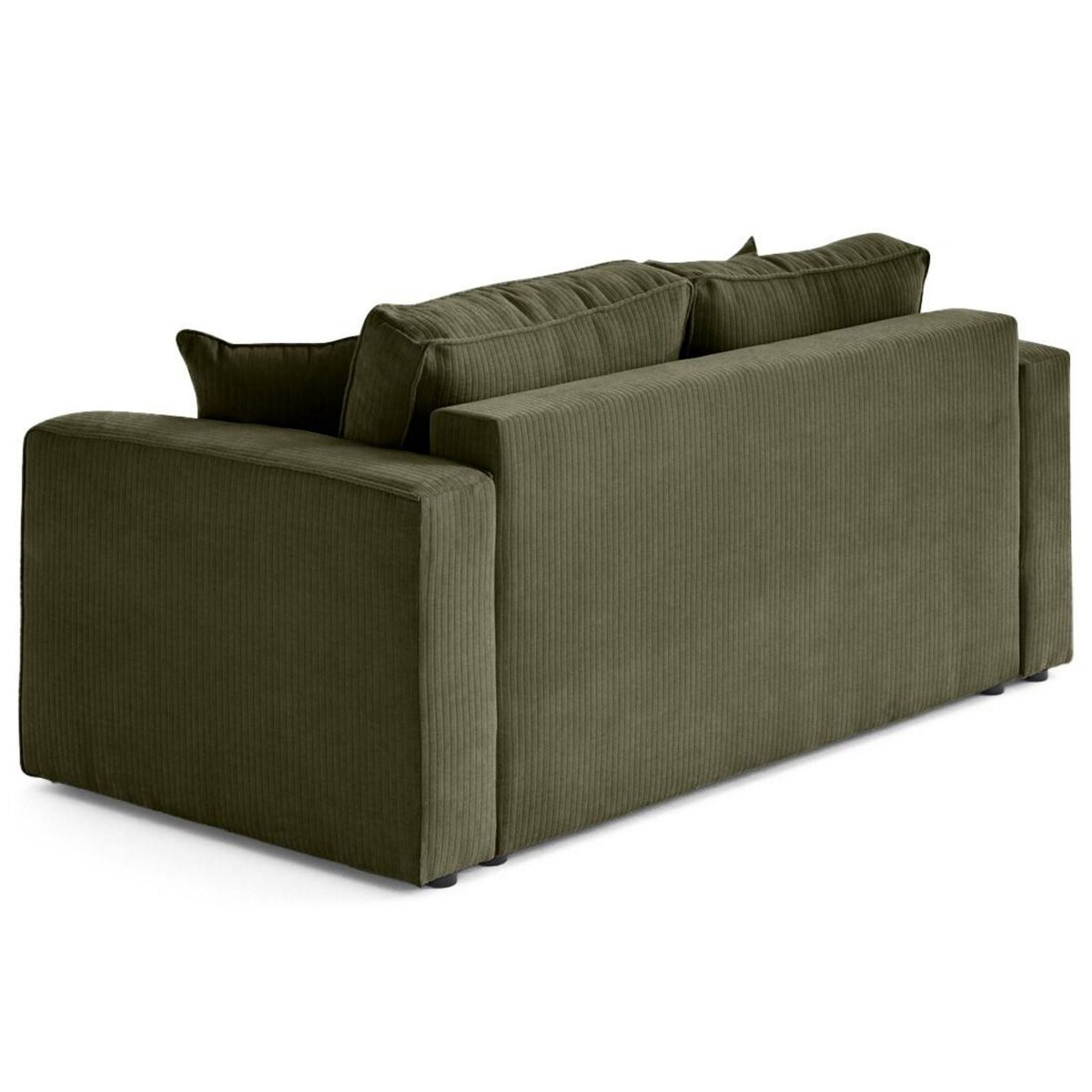 BEST MOBILIER Topaze - canapé droit 2 places en velours côtelé plat