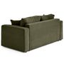 Voir la diapositive 6 : BEST MOBILIER Topaze - canapé droit 2 places en velours côtelé plat