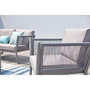 Voir la diapositive 4 : CONCEPT USINE Salon jardin alu et corde gris clair ANAHMA